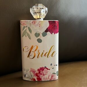 Floral Bride Flask with Crystal Top